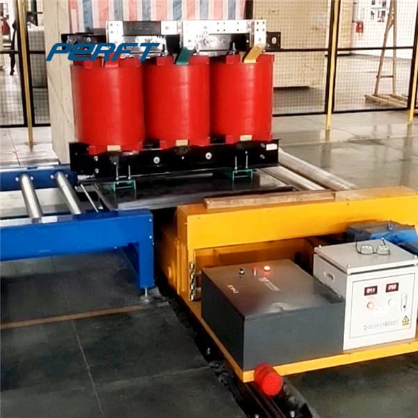 agv transfer cart with rail guides 200t